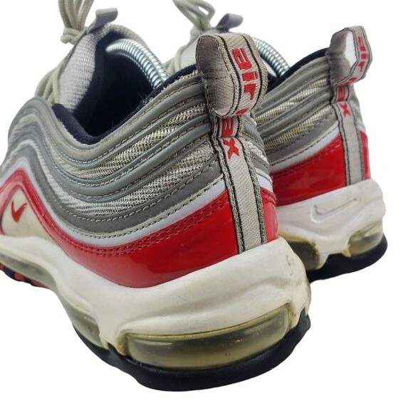 NIKE Shoes AIR MAX 97 Mens Size 11.5 Silver University Red Running 921826-009 - Picture 9 of 13